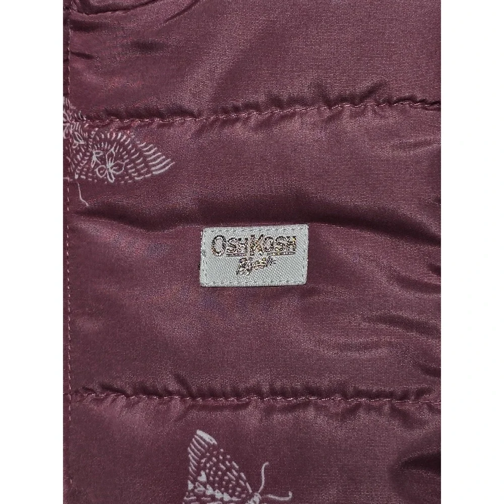 OshKosh B'gosh 3-6M‎ Infant Snowsuit Pink Butterfly Hooded Puffer Winter